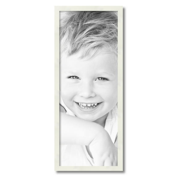 ArtToFrames 12x31" White Picture Frame, White Wood Poster Frame, with Regular Acrylic and 2 (FBPL-5140)