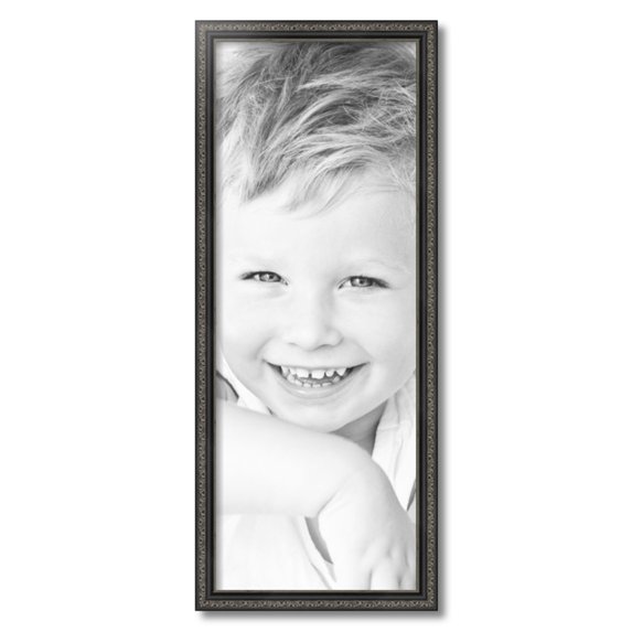 ArtToFrames 12x32 inch Antique Black Picture Frame, Black 12" x 32" Wood Poster Frame (WOM-5106) 1234