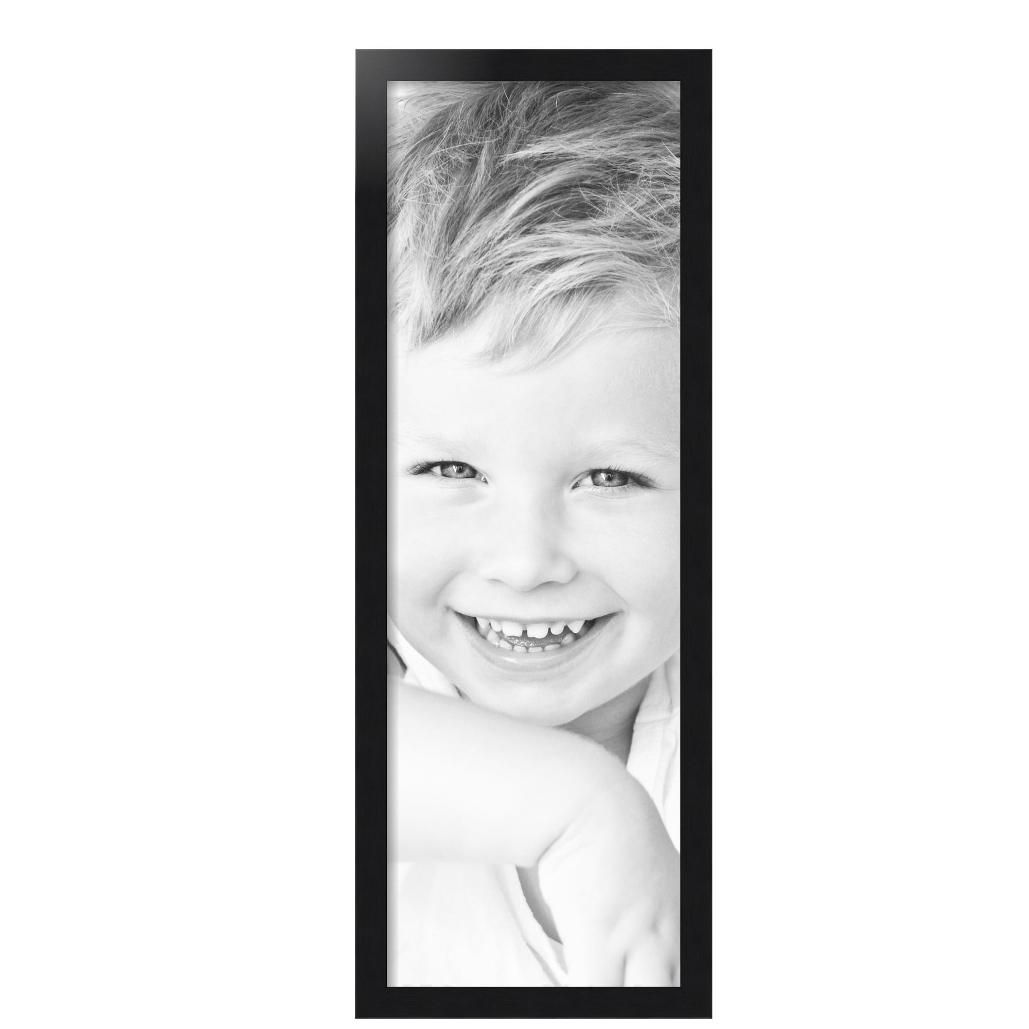 ArtToFrames 12x36 inch Black Steel Picture Frame, Black MDF Poster Frame (4639)