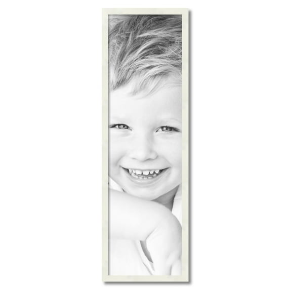 ArtToFrames 12x41 inch White Picture Frame, White 12" x 41" Wood Poster Frame (WOM-5140) 1234