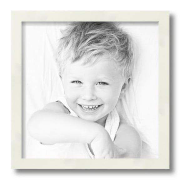 ArtToFrames 13" x 13" White Picture Frame, 13x13 inch White Wood Poster Frame (WOM-5140)