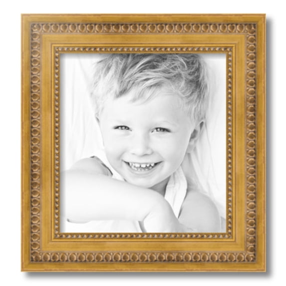 ArtToFrames 13" x 14" Gold Picture Frame, 13x14 inch Gold Wood Poster Frame (WOM-4166)
