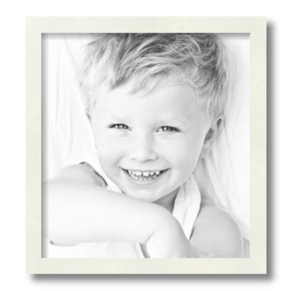 ArtToFrames 13" x 14" White Picture Frame, 13x14 inch White Wood Poster Frame (WOM-5138)