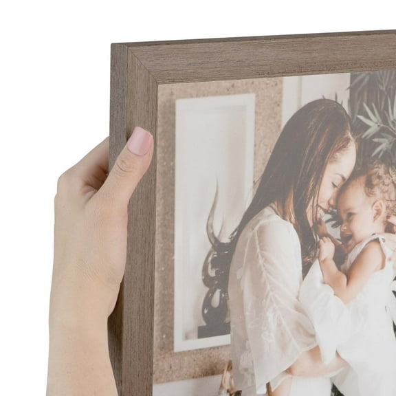 ArtToFrames 13" x 15" Brown Rustic Picture Frame, 13x15 inch Brown Wood Poster Frame (WOM-4844)