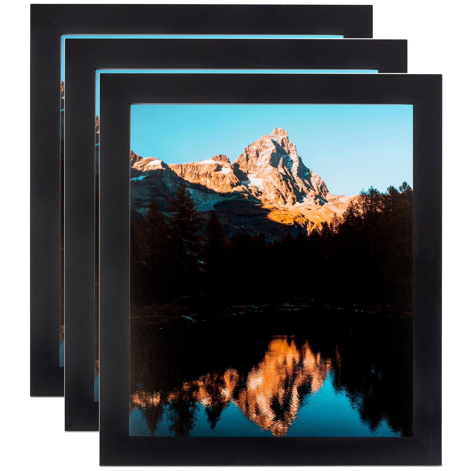ArtToFrames 13" x 16" Black Picture Frame, 13x16 inch Black MDF Poster Frame (WOM-3926), 3 Pack