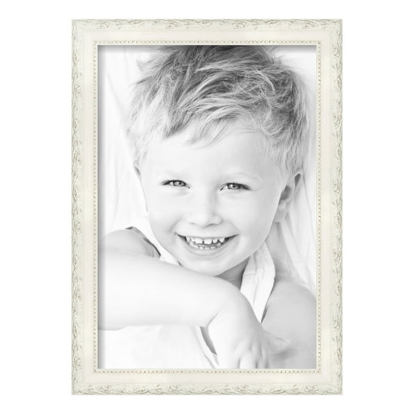 ArtToFrames 13" x 19" Classic White Picture Frame, 13x19 inch White Wood Poster Frame (WOM-5004), Pack