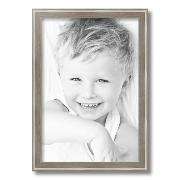ArtToFrames 13" x 19" Contrast Light Grey Picture Frame, 13x19 inch Gray Wood Poster Frame (WOM-4929)