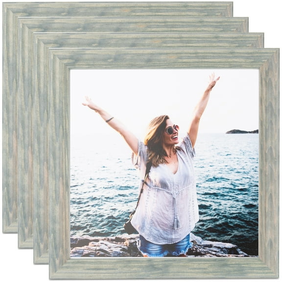 ArtToFrames 13" x 19" Green Picture Frame, 13x19 inch Green Wood Poster Frame (WOM-4442), 4 Pack