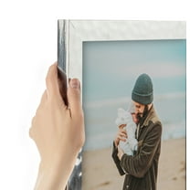 ArtToFrames 13" x 19" Hammered Steel Metallic Picture Frame, 13x19 inch Silver Wood Poster Frame (WOM-5264),  Pack