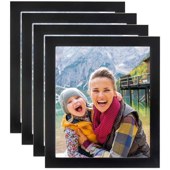 ArtToFrames 13" x 19" Noir Black - Full Wrap Picture Frame, 13x19 inch Black MDF Poster Frame (WOM-4852), 4 Pack