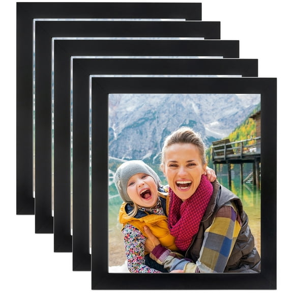 ArtToFrames 13" x 19" Noir Black - Full Wrap Picture Frame, 13x19 inch Black MDF Poster Frame (WOM-4852), 5 Pack