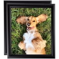 thumbnail image 1 of ArtToFrames 13" x 19" Satin Black Bull Nose Picture Frame, 13x19 inch Black Wood Poster Frame (WOM-1417), 2 Pack, 1 of 6