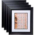 thumbnail image 1 of ArtToFrames 13" x 19" Satin Black Reverse Step Picture Frame, 13x19 inch Black Wood Poster Frame (WOM-1419), 4 Pack, 1 of 6