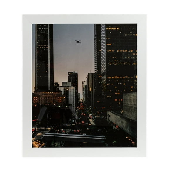 ArtToFrames 13" x 19" Woodgrain White Shadowbox 2.5 inch Tall Picture Frame, 13x19 inch White Wood Poster Frame (WOM-5140), 5 Pack