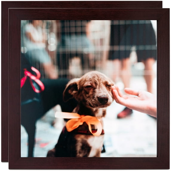ArtToFrames 13" x 21" Mahogany Picture Frame, 13x21 inch Brown MDF Poster Frame (WOM-3978), 2 Pack