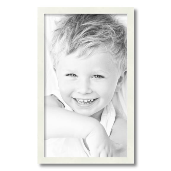 ArtToFrames 13" x 22" White Picture Frame, 13x22 inch White Wood Poster Frame (WOM-5138)