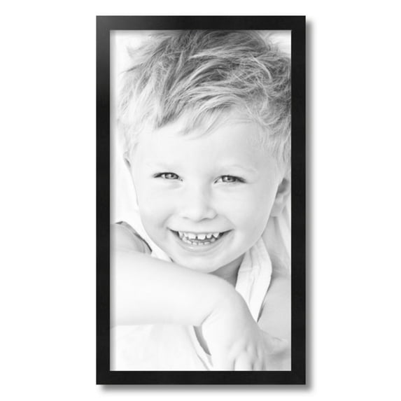 ArtToFrames 13" x 24" Black Picture Frame, 13x24 inch Black Wood Poster Frame (WOM-5139)