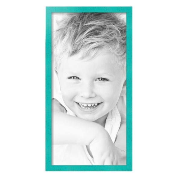 ArtToFrames 13" x 26" Aqua Picture Frame, 13x26 inch Green Wood Poster Frame (WOM-5186), Pack
