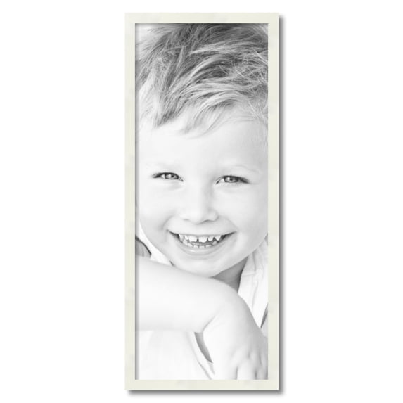 ArtToFrames 13" x 34" White Picture Frame, 13x34 inch White Wood Poster Frame (WOM-5140)