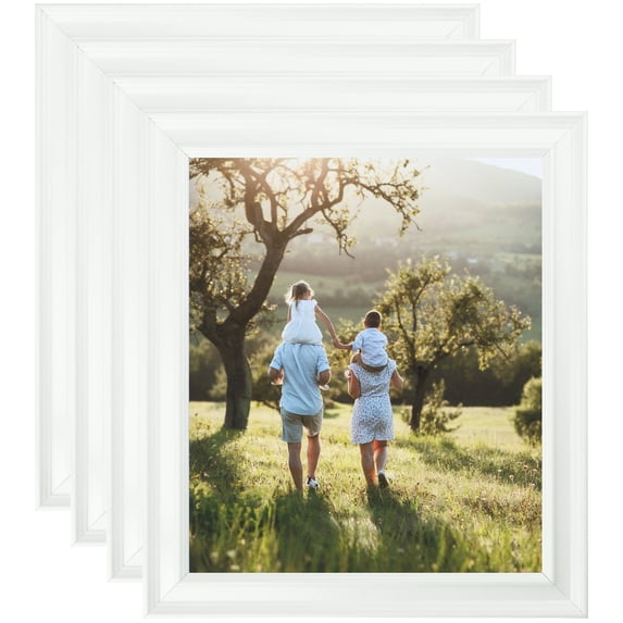 ArtToFrames 13" x 35" White Picture Frame, 13x35 inch White MDF Poster Frame (WOM-4332), 4 Pack