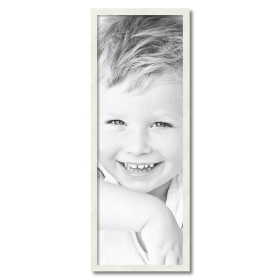 ArtToFrames 13" x 37" White Picture Frame, 13x37 inch White Wood Poster Frame (WOM-5140)