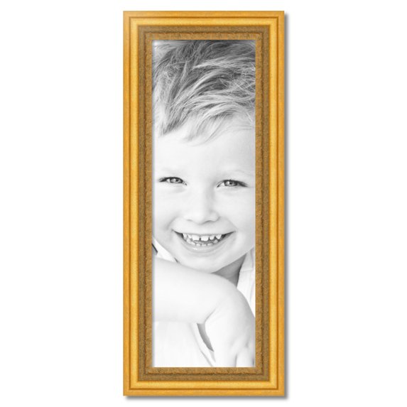 ArtToFrames 13" x 40" Traditional (real) Gold Leaf Picture Frame, 13x40 inch Gold Wood Poster Frame (WOM-4528)