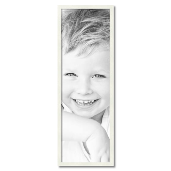 ArtToFrames 13" x 40" White Picture Frame, 13x40 inch White Wood Poster Frame (WOM-5138)