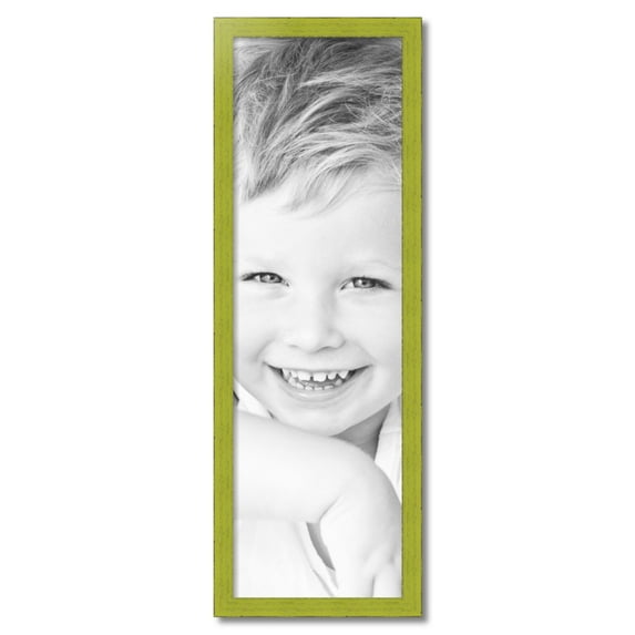 ArtToFrames 13" x 42" Modern Green Picture Frame, 13x42 inch Green Wood Poster Frame (WOM-4589)