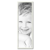 ArtToFrames 13" x 42" White Picture Frame, 13x42 inch White Wood Poster Frame (WOM-5140)