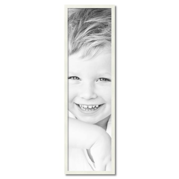 ArtToFrames 13" x 47" White Picture Frame, 13x47 inch White Wood Poster Frame (WOM-5138)