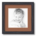 thumbnail image 1 of ArtToFrames 13x13" Matted Picture Frame with 9x9" Single Mat Photo Opening Framed in 1.25" Black Stain on Solid Red Oak and 2" Paloma Mat (FWM-4083-13x13), 1 of 8