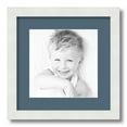 thumbnail image 1 of ArtToFrames 13x13" Matted Picture Frame with 9x9" Single Mat Photo Opening Framed in 1.25" Satin White Frame and 2" Dutch Blue Mat (FWM-3966-13x13), 1 of 8