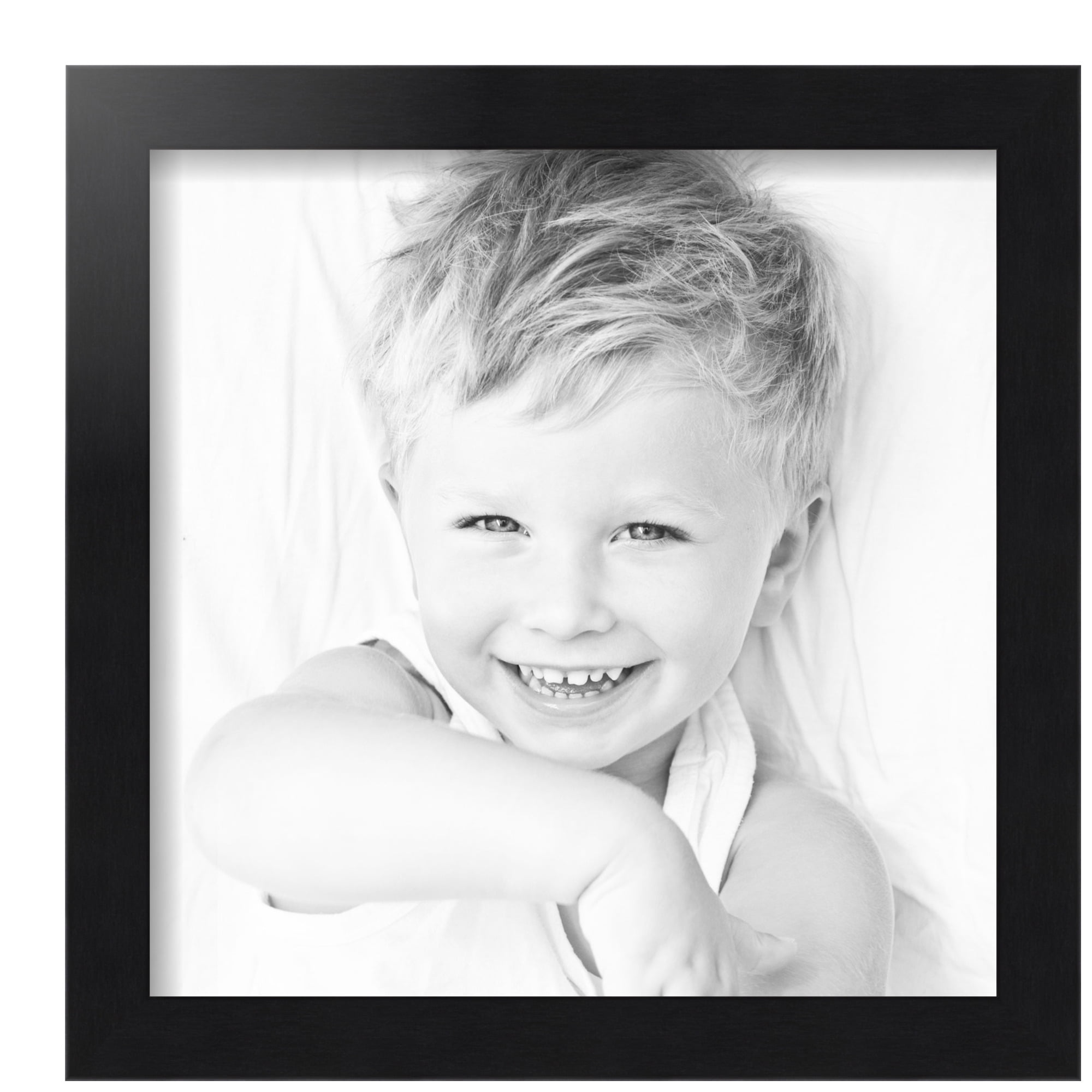 ArtToFrames 13x13 inch Black Steel Picture Frame, Black MDF Poster Frame (4639)