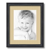 ArtToFrames 13x16 Matted Picture Frame with 9x12 Single Mat Photo Opening Framed in 1.25 Black Stain on Solid Red Oak and 2 Green Whisper Mat (FWM-4083-13x16)