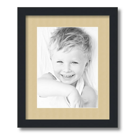 ArtToFrames 13x16 Matted Picture Frame with 9x12 Single Mat Photo Opening Framed in 1.25 Satin Black and 2 Green Whisper Mat (FWM-3926-13x16)