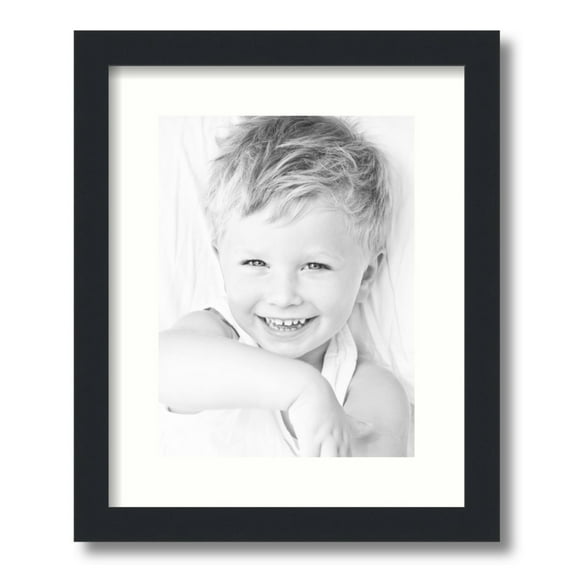 ArtToFrames 13x16 Matted Picture Frame with 9x12 Single Mat Photo Opening Framed in 1.25 Satin Black and 2 Light Cream Mat (FWM-3926-13x16)