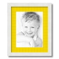 thumbnail image 1 of ArtToFrames 13x16" Matted Picture Frame with 9x12" Single Mat Photo Opening Framed in 1.25" Satin White Frame and 2" Canary Mat (FWM-3966-13x16), 1 of 8