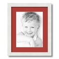 thumbnail image 1 of ArtToFrames 13x16 Matted Picture Frame with 9x12 Single Mat Photo Opening Framed in 1.25 Satin White Frame and 2 Deep Red Mat (FWM-3966-13x16), 1 of 8
