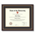 thumbnail image 1 of ArtToFrames 13x17 inch Diploma Frame - Framed in Mahogany and Gold Slope Frame with Black and Gold Mats, Comes with Regular Plexi Glass and Sawtooth Hanger for Wall Hanging (D-4447-13x17), 1 of 4