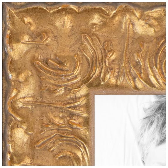 ArtToFrames 13x18 Inch Gold Picture Frame, This Gold Wood Poster Frame is Great for Your Art or Photos, Comes with Regular Glass (2WOM-4901)