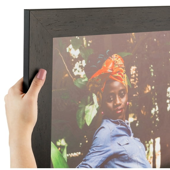 ArtToFrames 13x18 Inch Walnut Picture Frame, This Brown MDF Poster Frame is Great for Your Art or Photos, Comes with Regular Glass (2WOM-3914)
