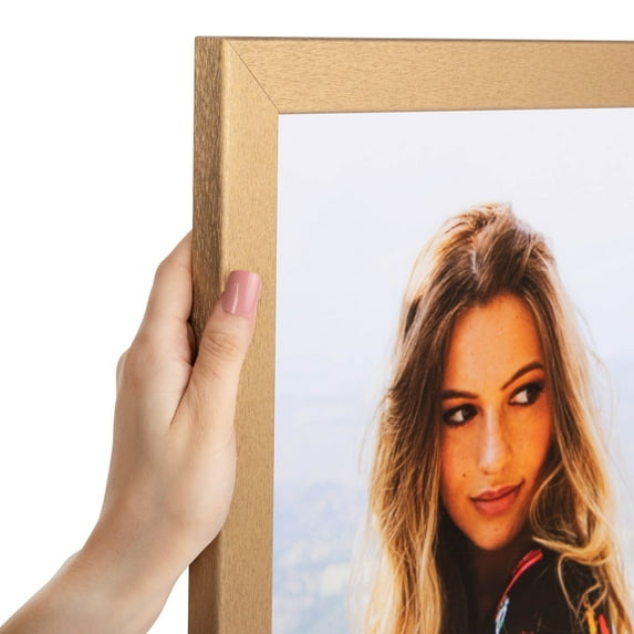 ArtToFrames 13x19 Inch Gold Alloy Picture Frame, This Gold MDF Poster Frame is Great for Your Art or Photos, Comes with 060 Plexi Glass (4638)