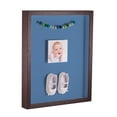 thumbnail image 1 of ArtToFrames 13x19 Inch Shadow Box Picture Frame, with a Verlinga Brown 1 Wide Shadowbox frame and Liberty Blue Mat Backing (4656), 1 of 7