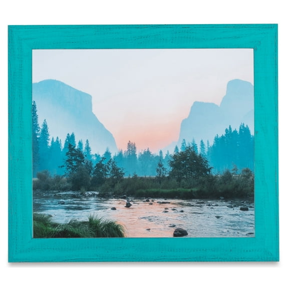 ArtToFrames 13x19 inch Turquoise Picture Frame, Blue 13" x 19" Wood Poster Frame (WOM-4588) 1234