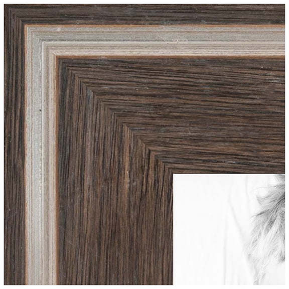 ArtToFrames 13x24 inch Contrast Grey Picture Frame, Gray Wood Poster Frame (4930)