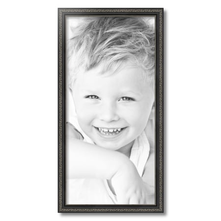 ArtToFrames 13x27 inch Antique Black Picture Frame, Black 13" x 27" Wood Poster Frame (WOM-5106) 1234