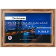 thumbnail image 1 of ArtToFrames 14.9x9.8 Inch - 38x25 CM Brown Puzzle Frame for 100 piece Puzzles.1.25 Inch Custom Wood Puzzle Frames, Honey - Comes with Regular Glass, 1 of 3