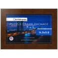 thumbnail image 1 of ArtToFrames 14.9x9.8 Inch - 38x25 CM Brown Puzzle Frame for 100 piece Puzzles.1.75 Inch Custom Wood Puzzle Frames, Brown - Comes with Regular Glass, 1 of 6