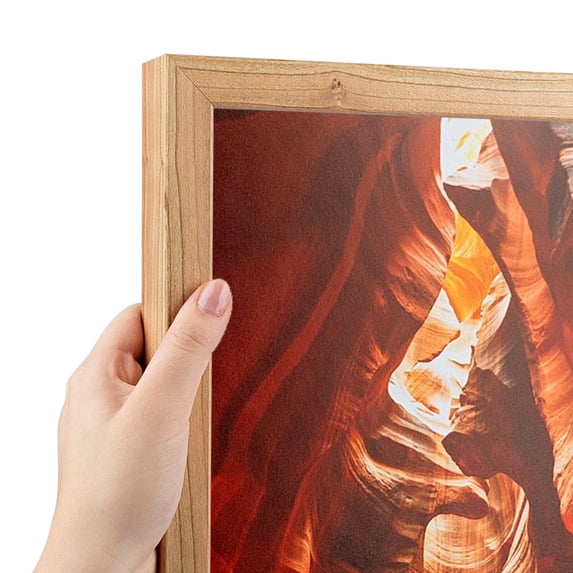ArtToFrames 14" x 14" Cherry Wood Picture Frame, 14x14 inch Brown Wood Poster Frame (WOM-4880)