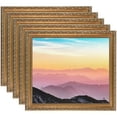 thumbnail image 1 of ArtToFrames 14" x 14" Dark Gold Picture Frame, 14x14 inch Gold Wood Poster Frame (WOM-4553), 5 Pack, 1 of 8